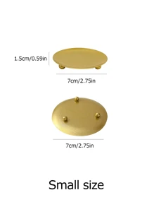 1 pieza Bandeja de almacenamiento de joyería y portavelas, soporte para velas, plato para velas LED y de cera, conos de incienso, spa, bodas, bandeja de almacenamiento de joyería Vuelta al cole