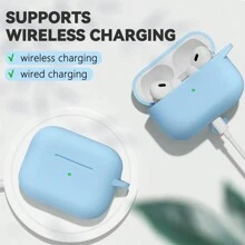 1 件纯色硅胶保护套，配有登山扣带和清洁刷 - 淺藍色 - 查看 4