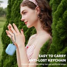 1 件纯色硅胶保护套，配有登山扣带和清洁刷 - 淺藍色 - 查看 5