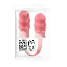 Cepillo de dientes para perro, kit de cepillo de dientes de dedo, cerdas de 135º para una fácil limpieza de los dientes, cepillo de dientes doble de dedo para el cuidado dental de cachorros, gatos y mascotas pequeñas