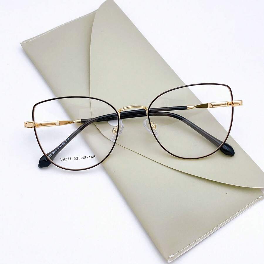 Women Fashion Glasses - Negro Dorado - Ver 1