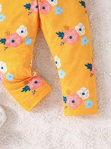 3 Stücke/Set Baby Mädchen süße Sport Zufallsdruck mehrfarbige Hosen Set