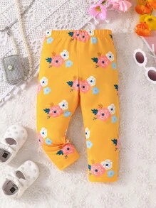 3 Stücke/Set Baby Mädchen süße Sport Zufallsdruck mehrfarbige Hosen Set