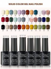 Miss Gooey Macaron 36色指甲油套裝，新型網絡紅人糖果色充套凝膠，半永久流行的凝膠指甲油，UV/LED凝膠指甲油，適用於家庭DIY和美甲沙龍 - 彩色 - 查看 23
