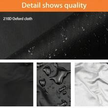 1件装 210D 银色牛津布加厚椅套 - 防水防尘，适用于折叠椅、露台、花园、厨房装饰、家居用品 - 黑色 - 查看 11