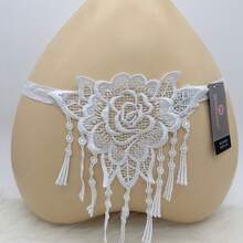 calzone tanga bikini sexy Tangas de Hilo, con diseño de flores en el vientre con perla. 2pieza - Multicolor - Ver 4