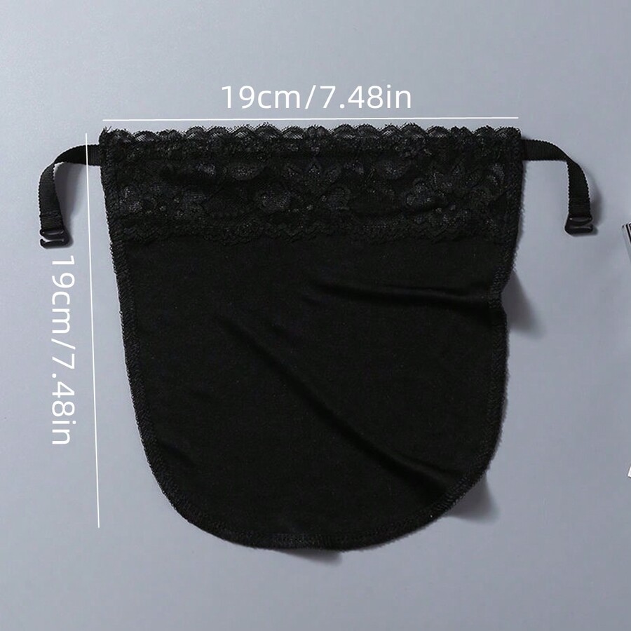 1pc Detachable Lace Chest Cover, SemiSheer AntiPeep Elegant Chest