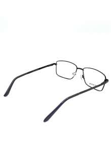 Armacao de grau oculos masculino YY5530 metal quadrado retangular aro completo - Castanho - Visão 4