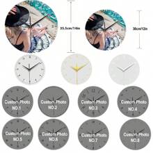 1pc Personalized Wall Colck, Custom Your Photo On Clocks,Gift For Your Family, Friend, Pets,Lovers Gifts Birthday Graduation