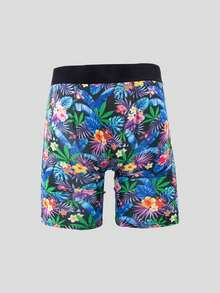3pcs/Pack Men's Printed Long Trunks Underwear - Multicolor - View 5
