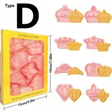 10 件套母亲节爱心饼干模具，3D 立体压花模具套装，3D DIY 卡通可压饼干模具，DIY 饼干印章，厨房配件，糕点烘焙用具，情人节派对，家居装饰，家居礼品 - 粉色 - 查看 17