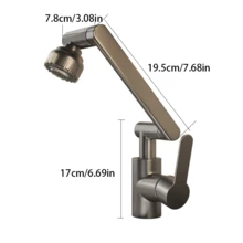 1入組機械臂萬用水龍頭，浴室盆地龍頭，浴室冷熱水龍頭