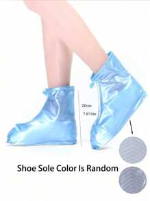 1双防滑加厚耐磨防水雨鞋（鞋底颜色随机），适用于学校、办公室、家庭、旅行、返校用品、保暖、闺蜜节、宠物派对、嘉年华等场合。 - 白色 - 查看 10
