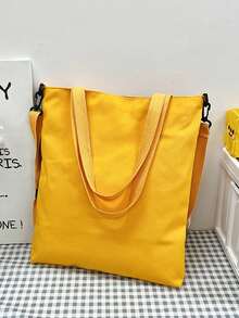 Linda y tierna Bolsa de hombro Kawaii, gran bolso cruzado con dibujos animados de alta capacidad y bolsa de mano, adecuado para mujeres que van a la escuela - Amarillo - Ver 8