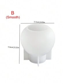 Molde de silicone para vaso de listras circulares criativo faça você mesmo, ornamentos para frascos de perfume de cimento feitos à mão, moldes de resina de gesso, moldes para vasos de flores de concreto, decoração para casa - molde de silicone branco - Ver 9