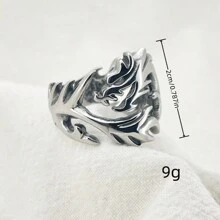 Fashionable Titanium Steel Ring, Unisex Stainless Steel Band Finger Ring - Black - View 2