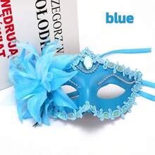 1 mascarilla de princesa para baile de máscaras con diseño de gran lirio, mascarilla sexy para fiesta de disfraces de princesas - Multicolor - Ver 12