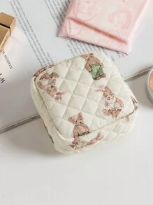 1 Piece Fully Printed Quilted Mini Bag Sanitary Bag Menstrual Bag Pad Bag Sanitary Bag Sanitary Napkin Bag Napkin Bag Girls Tampon Storage Bag Ladies Cosmetic Bag Coin Purse Cosmetic Bag Tampon Storage Bag Underwear Tampon Menstrual Cup Reusable Waterproof Travel University Dormitory Home Bathroom Vest School Supplies Makeup Bag Makeup Bags Makeup Organizer Make Up Organizer Makeup Storage - Multicolor - View 8