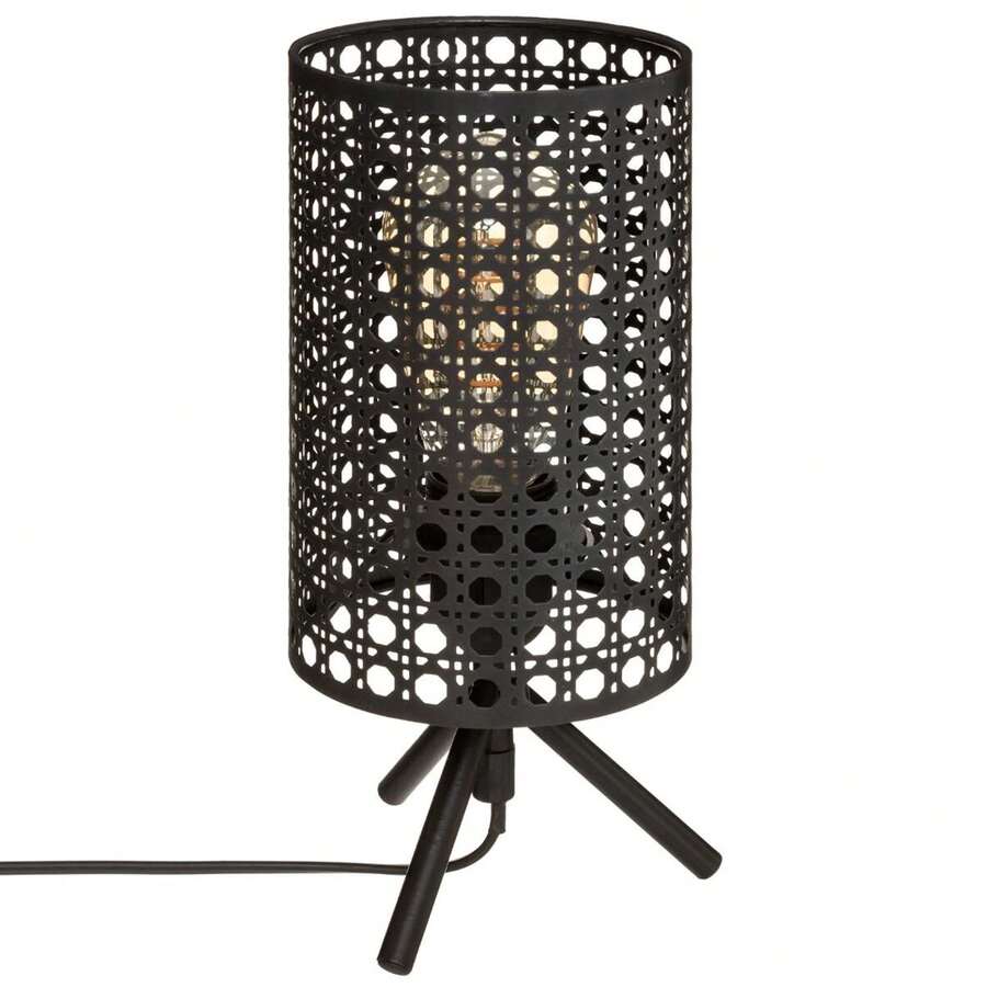 Well Home Lampada da tavolo katel nero 14x28cm - Multicolore - Visualizzare 1