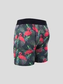 3pcs/Pack Men's Printed Long Trunks Underwear - Multicolor - View 9