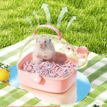 1pc Hamster Portable Carrying Case. Roomy Carrying Cage For Hamsters, Sugar Gliders And Other Small Pets. (There May Be Minor Scratches During Transportation, Which Will Not Affect The Usage.) - Multicolor - View 3