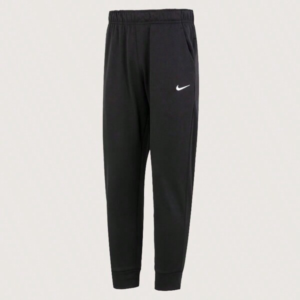 Nike Logo Print Slim Fit Knitted Sweatpants For Boyfriend Style Men, Black DQ5406-010