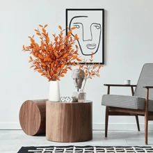 1/2 件 70厘米人造桉树叶，秋季仿真植物桉树枝，带9个分叉，适用于圣诞节绿植、家居婚礼餐桌中心装饰、农舍秋季装饰、感恩节餐桌中心装饰、丰收节装饰、房间装饰 - 彩色 - 查看 4