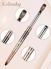 Ovaler Kolinsky Nagelpinsel geeignet für Acryl Anwendungen, professionelles Nagelextensions Werkzeug Streifen Nagel Zeichen Stift geeignet für DIY Zuhause und Salons