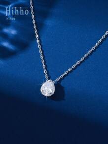 Hihho 1 Vòng Cổ Mặt Dây Chuyền Xương Đòn Đính Đá Cubic Zirconia Nhiều Màu Sắc Galaxy Moon Dành Cho Bé Gái, Với Thiết Kế Hình Giọt Nước 3D Rực Rỡ, Món Quà Trang Sức - Nhiều màu - Xem 17