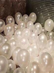 5 Inch, 10 Inch, 2 Inch, And 18 Inch Faux Pearl White Balloons, Matte White Balloons, Round Faux Pearl White Latex Balloons, Suitable For Weddings, Birthdays, Christmas Anniversaries, Background White Themed Parties, Arched Decorations,Christmas - Pearl White - View 10