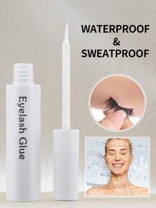1pc False Eyelash Glue 6ml, Super Strong Hold Strip Eyelash Glue - Long Lasting Quick Drying Non-Irritating Eyelash Extension Glue For Sensitive Eyes - Best Waterproof Sensitive Glue, Latex Free Waterproof Formula - Clear Eyelash Glue For Any Eyelashes