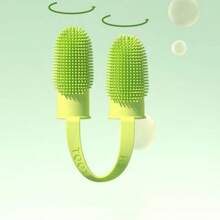 Cepillo de dientes para perro, kit de cepillo de dientes de dedo, cerdas de 135º para una fácil limpieza de los dientes, cepillo de dientes doble de dedo para el cuidado dental de cachorros, gatos y mascotas pequeñas