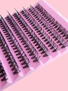 10D 30D 50D 80D 200 Miếng DIY Cụm Lông Mi Phân Đoạn Lông Mi Cho Gia Đình Lông Mi Giả, Nối Dài Tại Nhà, Phù Hợp Cho Cá Nhân Tự Làm Hàng Mi - Hồng - Xem 10