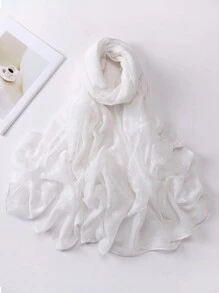 1件波西米亚风女士提花黑色围巾头巾，适合各种场合，秋冬季节适用。 - 彩色 - 查看 2