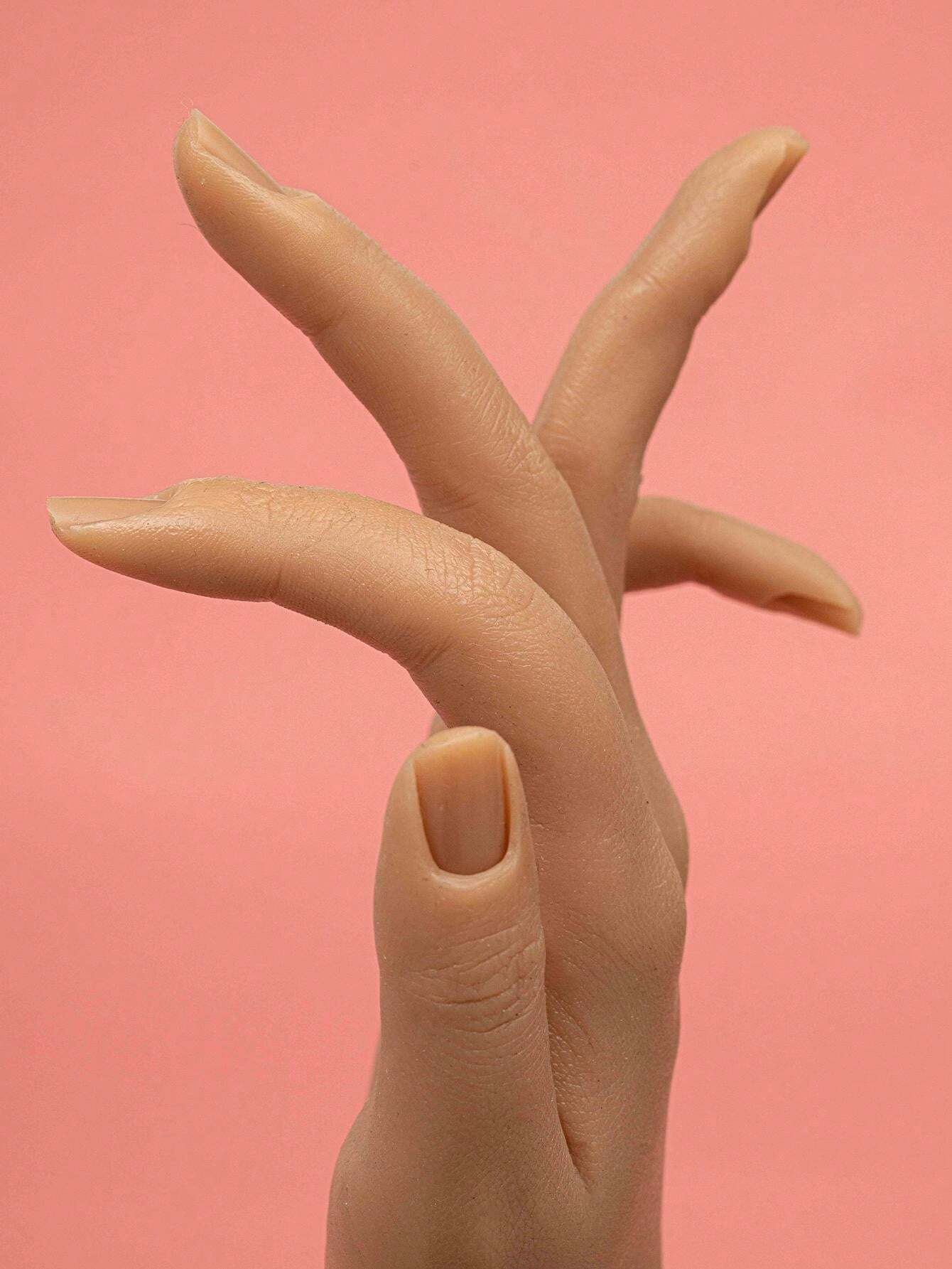 Nail Practice Hand For Acrylic Nails Silicone Hands Training Fake Nail ...