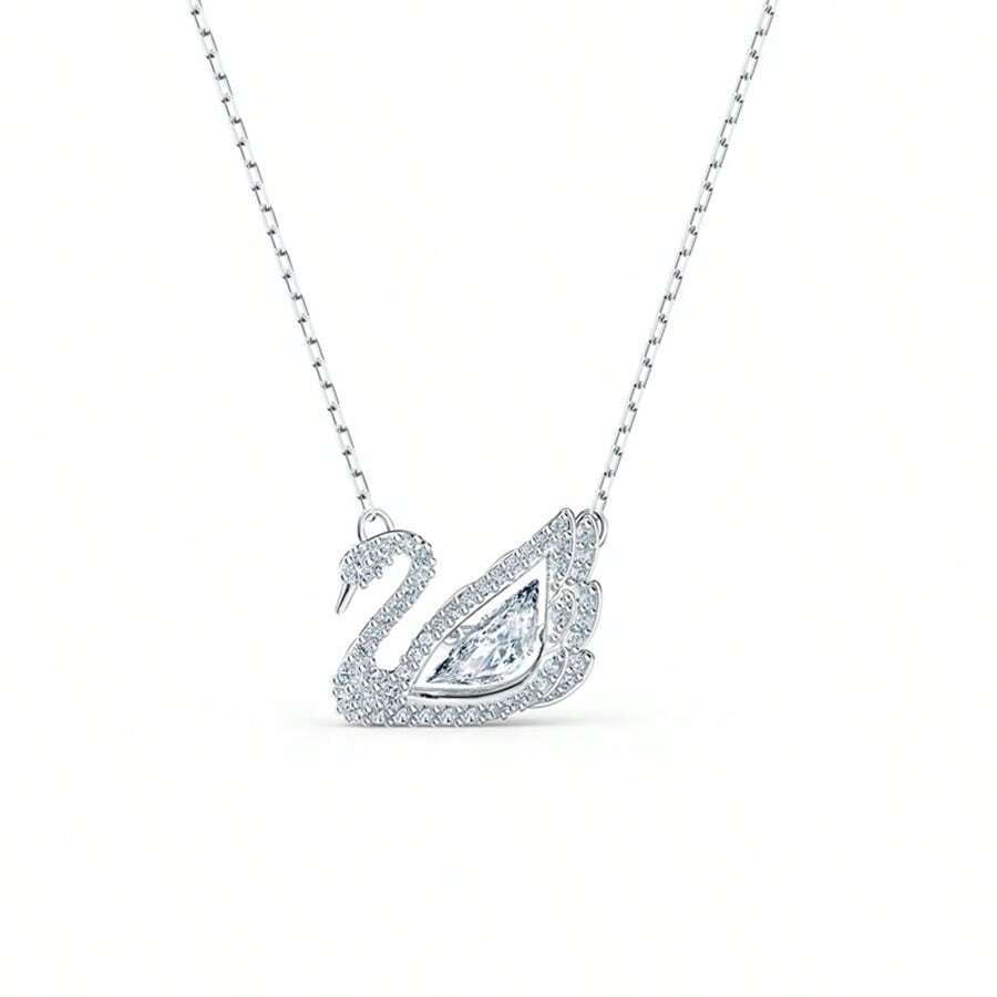 SWAROVSKI Swan A Plain Colored Lady's Graceful Swan Necklace 5514421