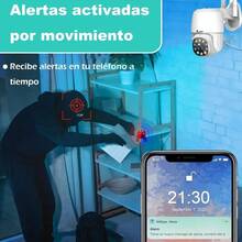 Ojo® Cámara De Seguridad Wifi Hd 3mp Con Alarmaa Ip - Blanco - Ver 2