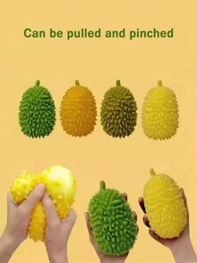 1pc Realistic Durian Shaped Stress Relief Toy, Prank Toy Squishy Decompression Ball (Random Color) - Multicolor - View 2