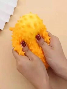 1pc Realistic Durian Shaped Stress Relief Toy, Prank Toy Squishy Decompression Ball (Random Color) - Multicolor - View 3