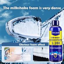 洗車皂高泡清洗與保護功能2合1蠟凝縮1：200配方-適用於泡沫罐、泡沫槍或桶式洗車-汽車洗髮水，安全用於汽車、卡車、摩托車、房車及更多車輛-汽車清潔泡沫，適用於所有顏色的汽車-100ml/3.4oz - 藍色 - 查看 6