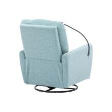 MERAX 270 Degree Swivel Electric Recliner Home Theater Seating Single Reclining Sofa Rocking Motion Recliner With A Phone Holder For Living Room - Màu xanh lam - Xem 10
