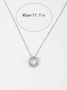 Collar de colgante de letra inicial grueso de burbuja de globo de alfabeto de cobre de acero inoxidable para mujer joyería