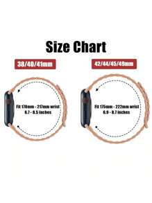 1 件时尚粉色休闲磁性硅胶表带，可调节防水腕带兼容 38/40/41/42/44/45/46/49 毫米，兼容 Series Ultra/SE/11/10/9/8/7/6/5/4/3/2/1，智能手表配件 - 多色(無手錶) - 查看 10