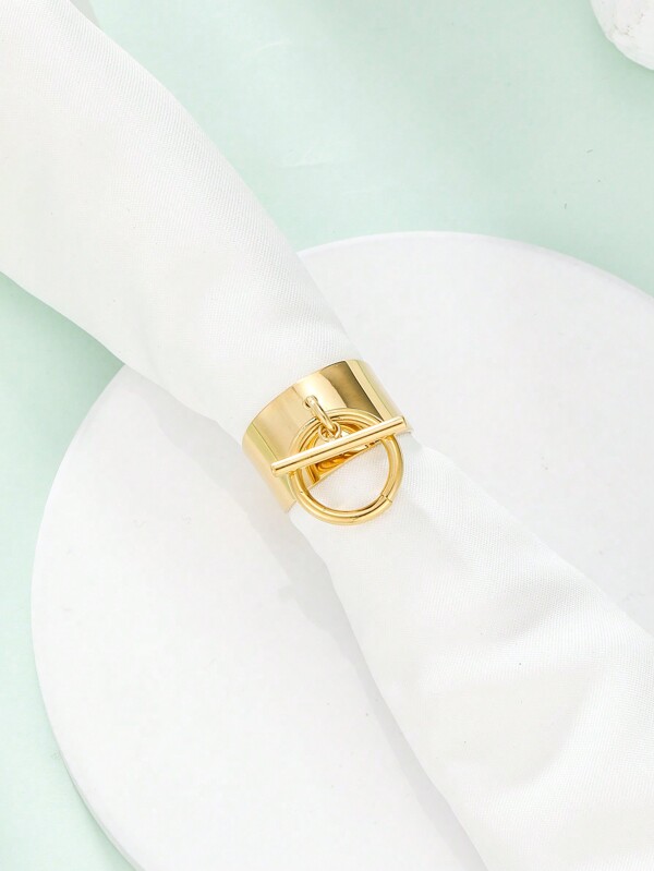 1pc Fashionable Stainless Steel Pendant Ring