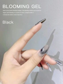 15ml日系美甲墨水黑白光暈染料，大理石紋水染料，日系漸變氣泡水彩塗料表面粘接劑 - 白色 - 查看 7