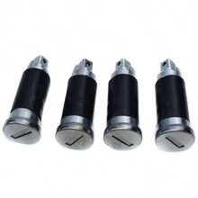 Ignition Switch & Door Lock Barrel Set 1990-2003 2 Keys For VW T4 TRANSPORTER - Black - View 2