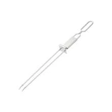 可重複使用的430不銹鋼烤肉串，半自動烤肉叉，適用於戶外燒烤，防燙攜帶方便，非常適合烤雞翅，蔬菜，魚，蝦和肉串，廚房，廚房用品，食品，烹飪，露營，度假，沙灘，房間裝飾，組織者，派對，旅行。 - 彩色 - 查看 10