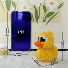 Um Conjunto de Blocos de Montar de Modelo de Pato Amarelo, Blocos de Partículas Minúsculos para Melhorar a Destreza dos Dedos e o Desenvolvimento Cerebral, Presente Ideal para Iniciantes. Observação: A caixa pode ter sofrido danos leves durante o transporte. Decoração de Quarto, Pato de Borracha, Micro Blocos, Brinquedos de Construção, Blocos de Construção, Pato, Tijolos, Blocos de Construção, Patos de Borracha, Pato de Borracha, Patos de Borracha, Blocos de Construção, Pato de Borracha - Amarelo - Visão 3