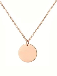 Collar con nombre personalizado grabado, colgante de moneda de acero inoxidable dorado hecho a mano minimalista personalizado para mujer, joyería de cumpleaños, regalo familiar y de vacaciones para seres queridos y niños, en plata, oro blanco, oro rosa, elegante, colorido, vintage, simple, unisex, casual, lindo, personalizado, único, regalos ideales para él, regalos ideales para ella, novia, novio, papá, mamá, familia, amigos, para aniversarios, para cumpleaños, para graduación, para baile de graduación, para fiestas, joyería de acero inoxidable
