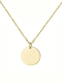 Collar con nombre personalizado grabado, colgante de moneda de acero inoxidable dorado hecho a mano minimalista personalizado para mujer, joyería de cumpleaños, regalo familiar y de vacaciones para seres queridos y niños, en plata, oro blanco, oro rosa, elegante, colorido, vintage, simple, unisex, casual, lindo, personalizado, único, regalos ideales para él, regalos ideales para ella, novia, novio, papá, mamá, familia, amigos, para aniversarios, para cumpleaños, para graduación, para baile de graduación, para fiestas, joyería de acero inoxidable